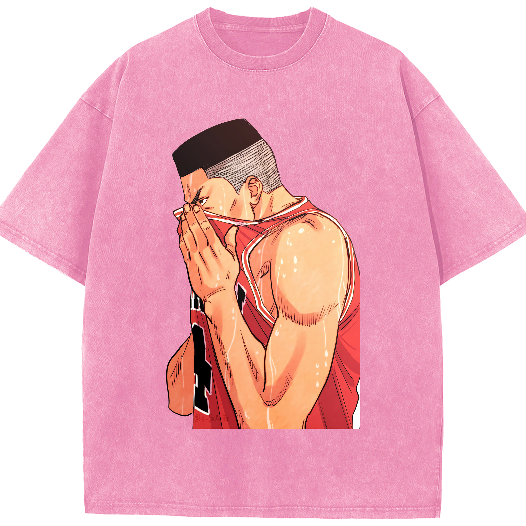 （画像用） SLAM DUNK／スラムダンク 綿100% ヴィンテージ風 半袖Tシャツ（フロントプリント）